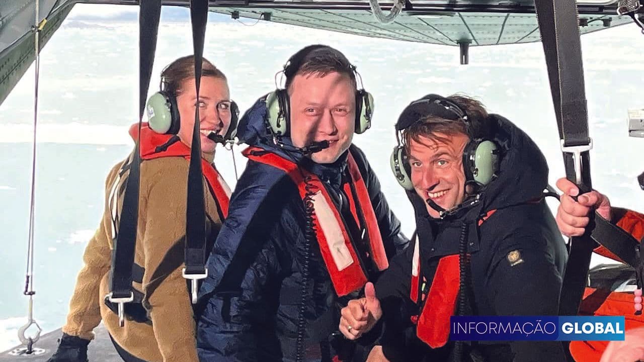 Emmanuel Macron realizou, este domingo, uma visita histórica à Gronelândia